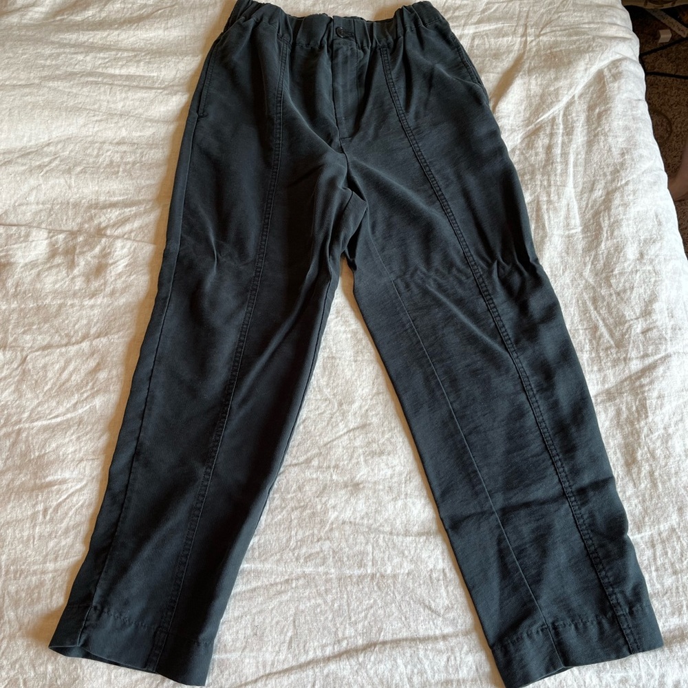 Madewell Black Wide-Leg Pants with Elastic Waist